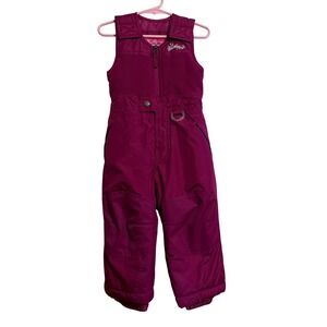 Weatherproof Kids Ski Snow Bib Overalls Jumpsuit Pink Size 2T Winter Gear